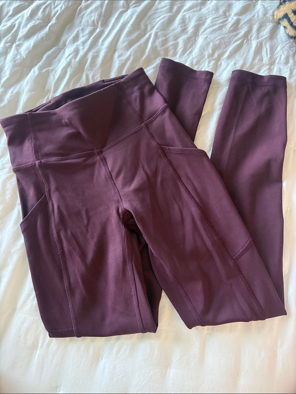 Lululemon High Waist Wine Maroon Leggings